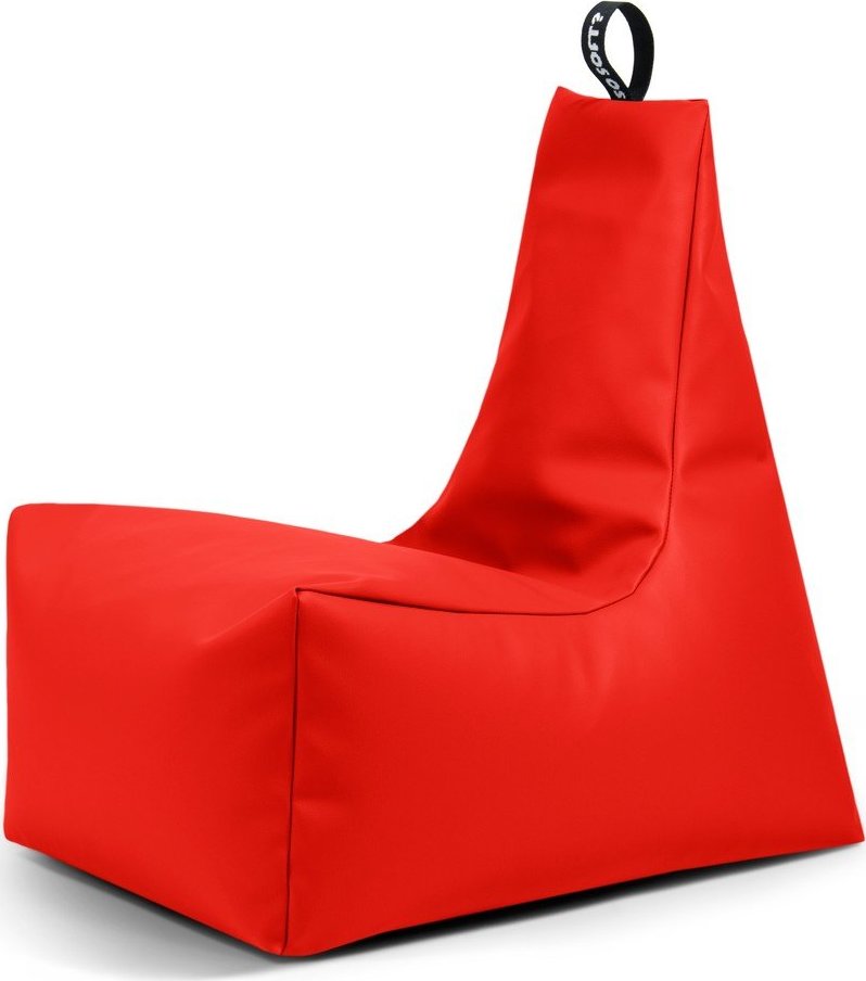 Červený sedací vak z imitace kůže Icy XL – So Soft? So Soft?