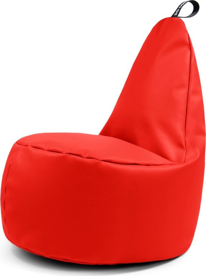 Červený sedací vak z imitace kůže Lull XL – So Soft? So Soft?