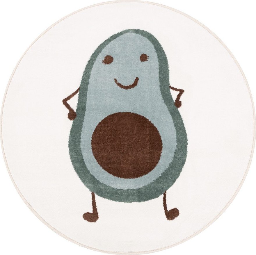 Dětský koberec v mentolové barvě/slonovinový ø120 cm Avocado Mint – FD FD