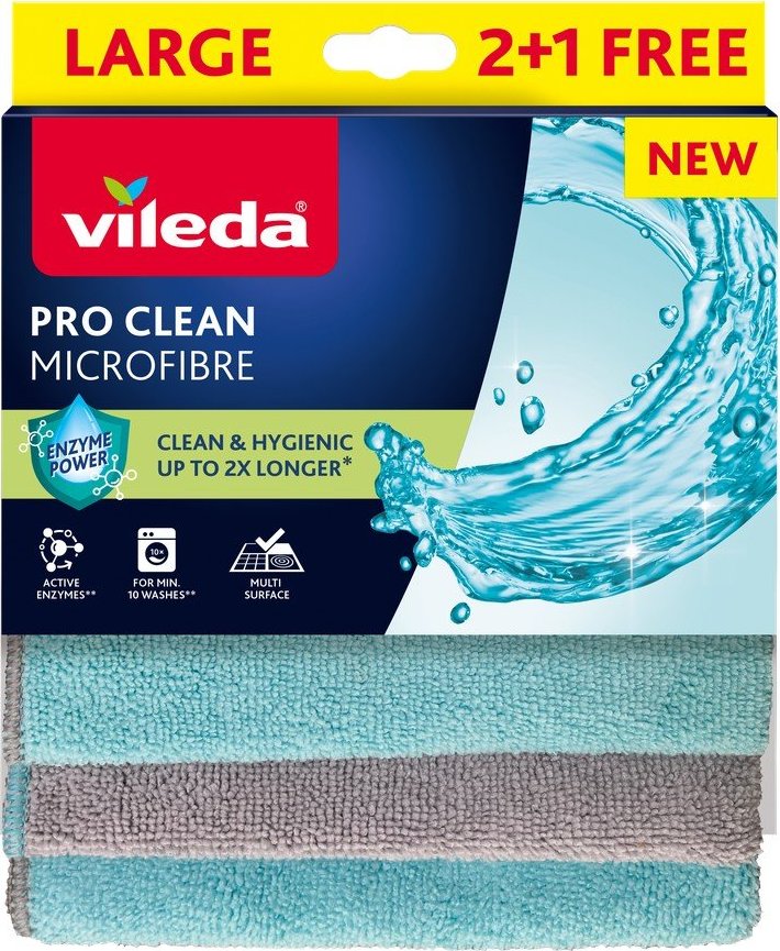 Hadříky z mikrovlákna v sadě 6 ks Pro Clean – Vileda Vileda