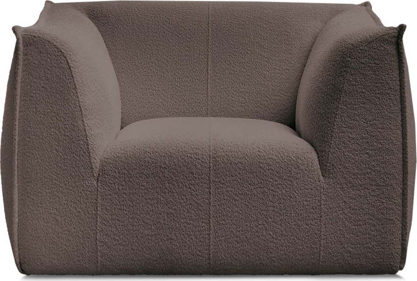 Hnědé křeslo z textilie bouclé Giorgia – Bobochic Paris Bobochic Paris