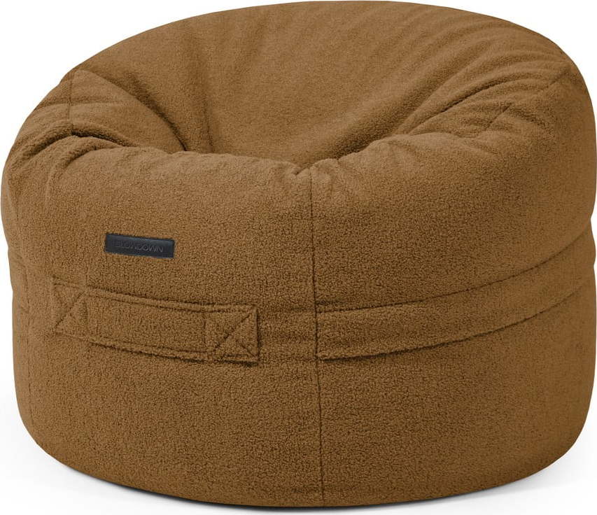 Hnědý dětský sedací vak z textilie bouclé Roll 80 – SLOWDOWN SLOWDOWN