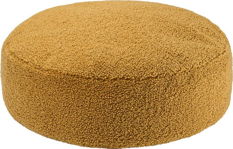 Hnědý dětský sedací vak z textilie bouclé Round – Wigiwama Wigiwama