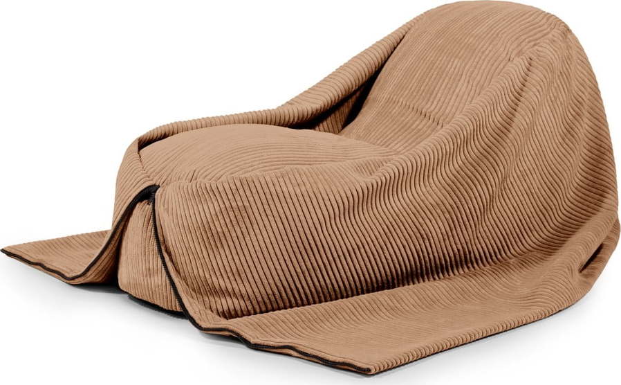 Hnědý manšestrový dětský sedací vak Cocoon 120 – SLOWDOWN SLOWDOWN