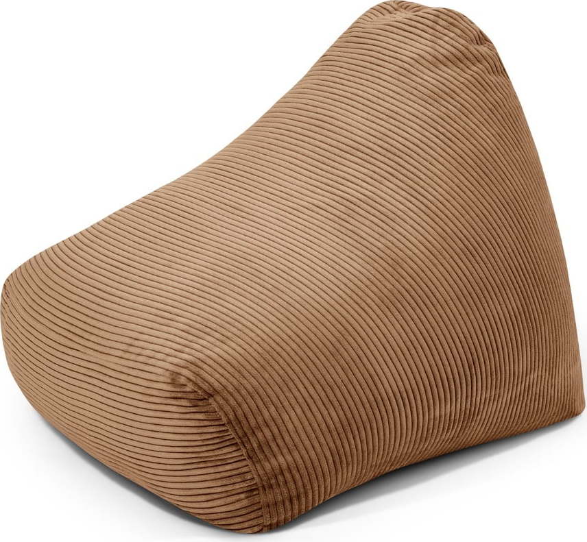 Hnědý manšestrový dětský sedací vak Snug 80 – SLOWDOWN SLOWDOWN