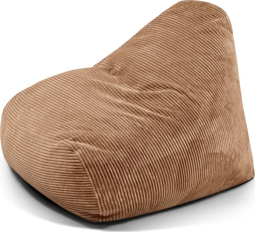 Hnědý manšestrový sedací vak Snug 100 – SLOWDOWN SLOWDOWN
