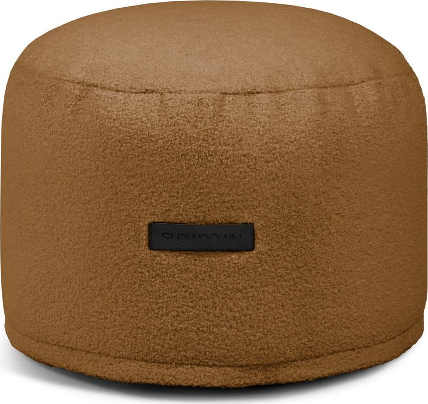 Hnědý sedací vak z textilie bouclé Mini – SLOWDOWN SLOWDOWN