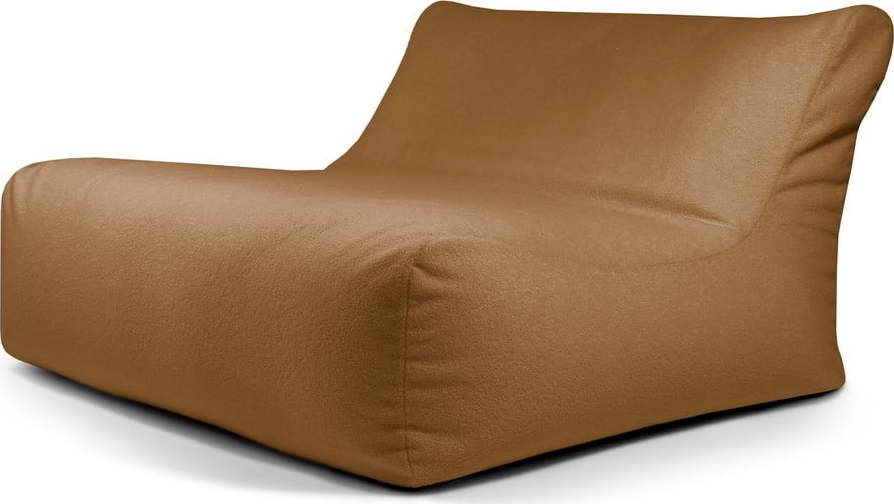 Hnědý sedací vak z textilie bouclé Sofa Lounge – SLOWDOWN SLOWDOWN