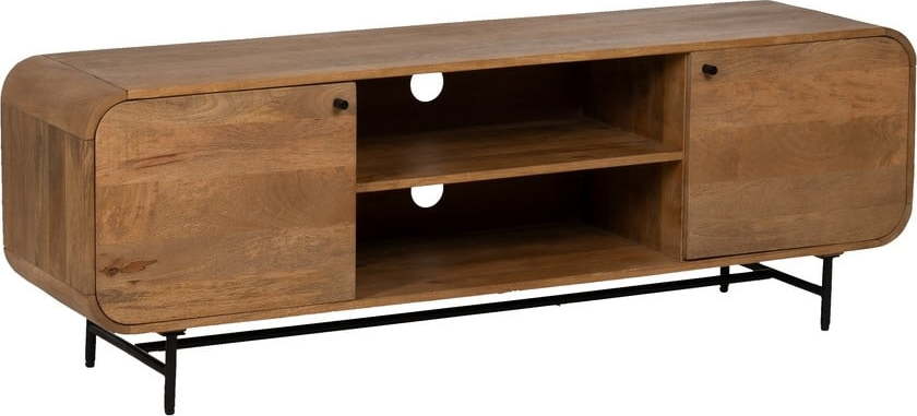 Hnědý TV stolek z mangového dřeva 160x55x40 cm Kaya – Ixia Ixia