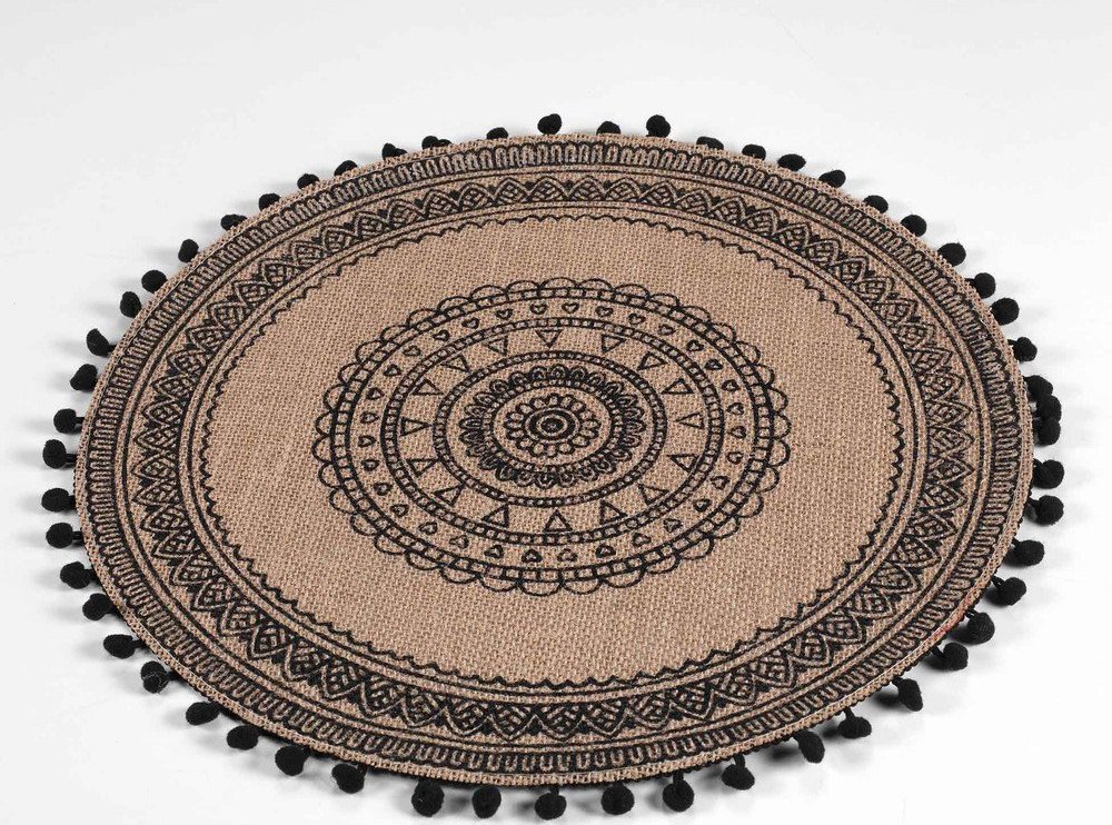 Jutové prostírání ø 38 cm Renata – douceur d'intérieur Douceur d intérieur