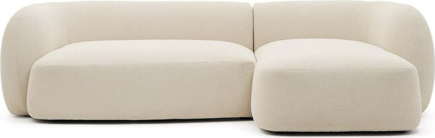 Krémová žinylková rohová pohovka (pravý roh/s lenoškou) Martina – Kave Home Kave Home