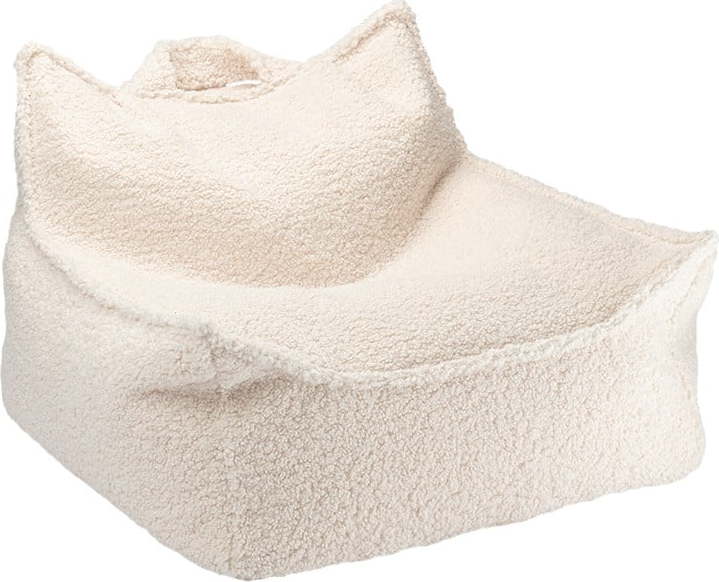 Krémový dětský sedací vak z textilie bouclé Chair – Wigiwama Wigiwama