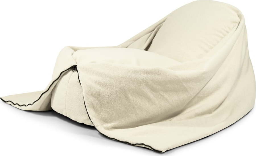 Krémový dětský sedací vak z textilie bouclé Cocoon 120 – SLOWDOWN SLOWDOWN