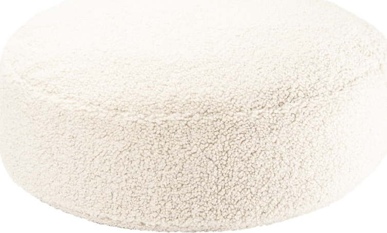 Krémový dětský sedací vak z textilie bouclé Round – Wigiwama Wigiwama