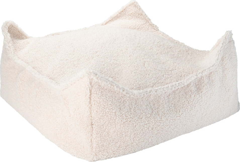 Krémový dětský sedací vak z textilie bouclé Square – Wigiwama Wigiwama