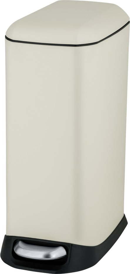 Krémový nášlapný ocelový odpadkový koš 12 l Design – Wenko WENKO