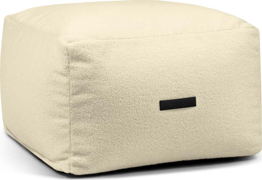 Krémový sedací vak z textilie bouclé Softbox MooG – SLOWDOWN SLOWDOWN