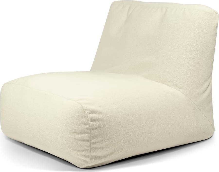 Krémový sedací vak z textilie bouclé Tube 100 – SLOWDOWN SLOWDOWN