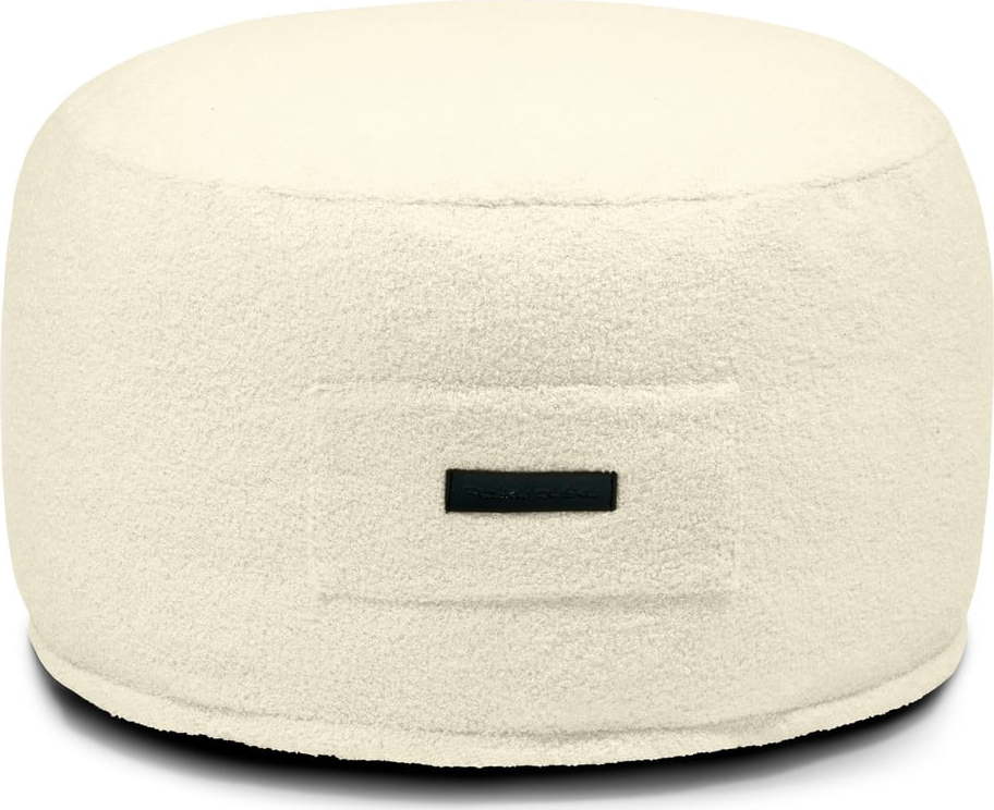 Krémový taburet z textilie bouclé Om 60 – SLOWDOWN SLOWDOWN