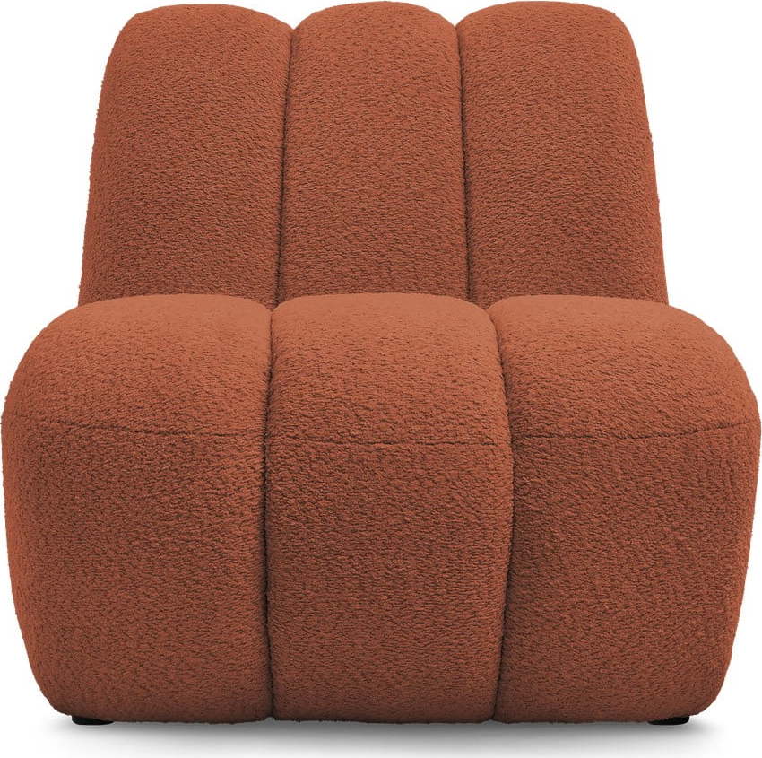 Křeslo z textilie bouclé v cihlové barvě Janissaire – Bobochic Paris Bobochic Paris