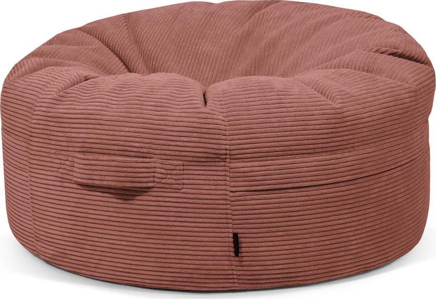 Manšestrový sedací vak v cihlové barvě Roll 105 – SLOWDOWN SLOWDOWN