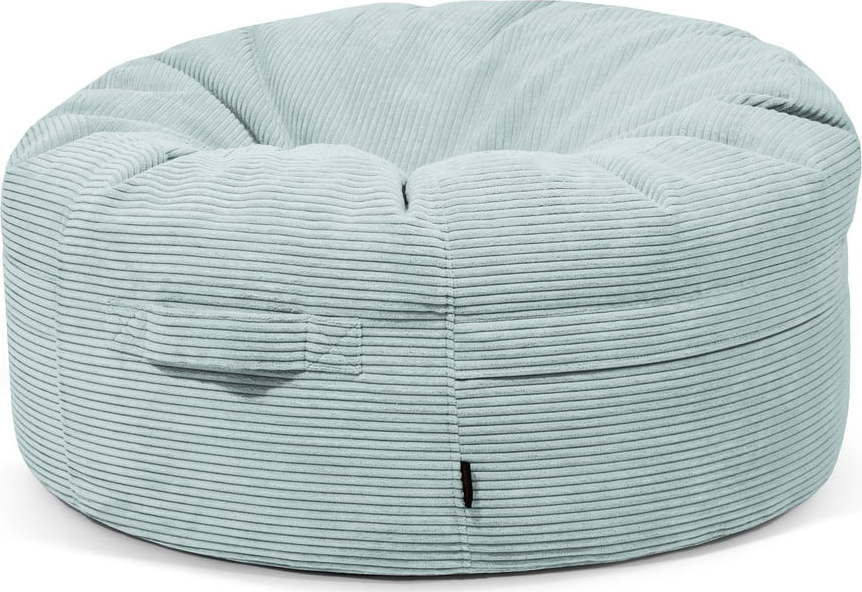 Manšestrový sedací vak v mentolové barvě Roll 105 – SLOWDOWN SLOWDOWN