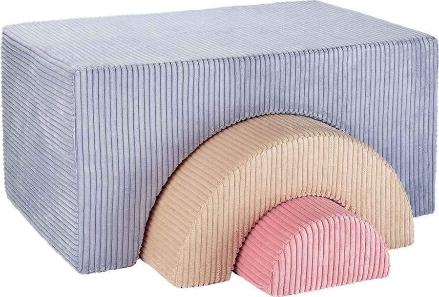 Modrý manšestrový dětský puf Rainbow – Wigiwama Wigiwama