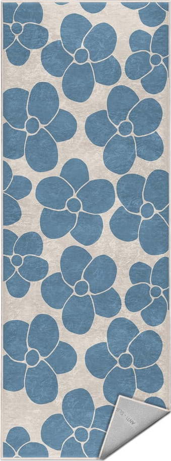 Modrý pratelný běhoun 60x230 cm Blue Meadow – Mila Home Mila Home