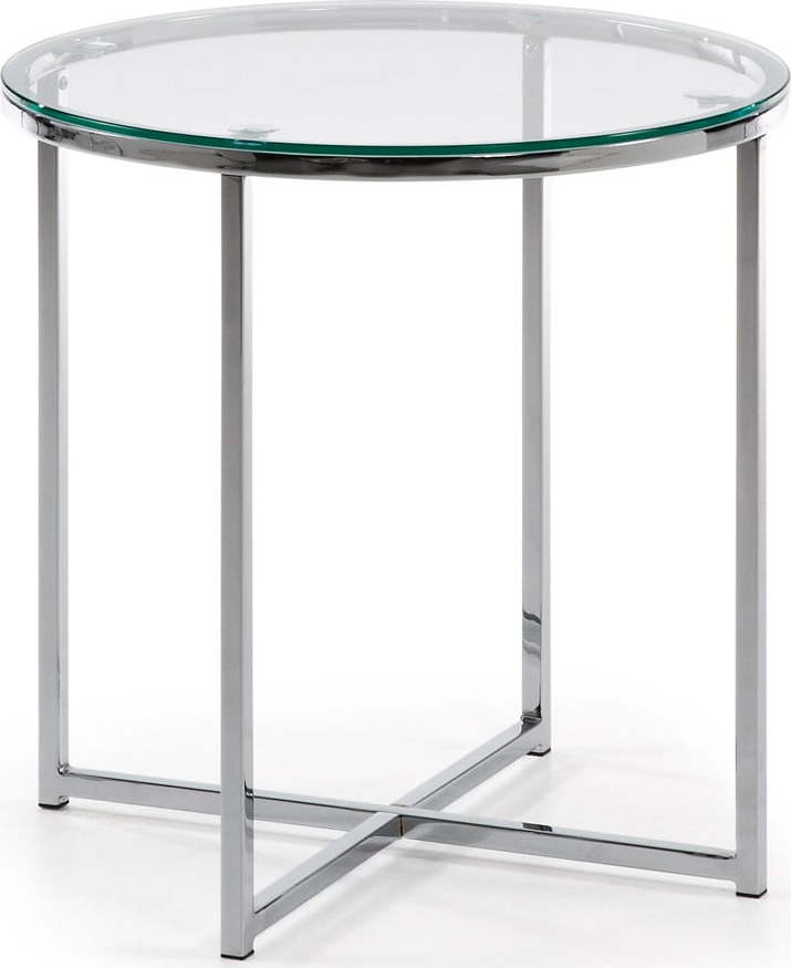 Kulatý odkládací stolek se skleněnou deskou ø 50 cm Divid – Kave Home Kave Home