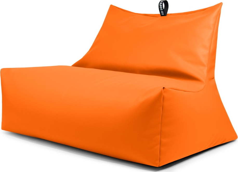 Oranžový sedací vak z imitace kůže Icy Sofa – So Soft? So Soft?