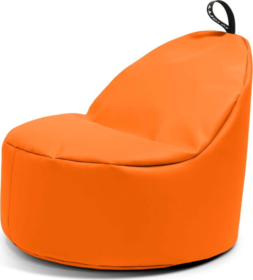 Oranžový sedací vak z imitace kůže Round XL – So Soft? So Soft?