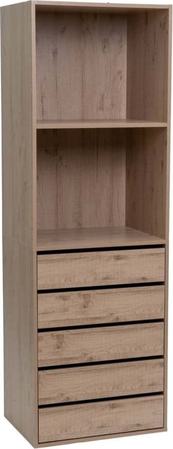 Otevřená modulární skříň v dekoru dubu v přírodní barvě 60x180x45 cm Modular – Casa Selección Casa Selección