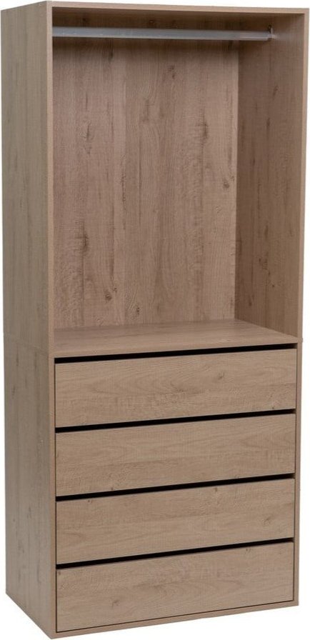 Otevřená modulární skříň v dekoru dubu v přírodní barvě 80x180x45 cm Modular – Casa Selección Casa Selección