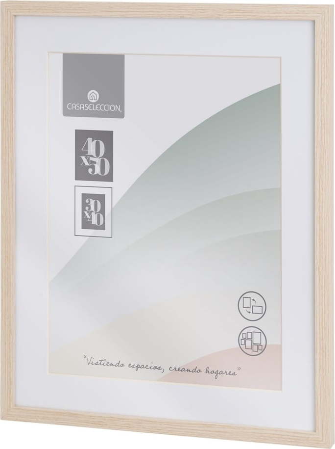 Rámeček na zeď v přírodní barvě 42x52 cm Sencillo – Casa Selección Casa Selección