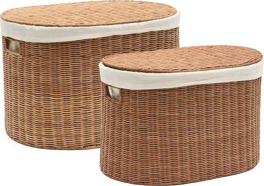 Ratanové košíky v sadě 2 ks 50x36x32 cm Indali – Kave Home Kave Home