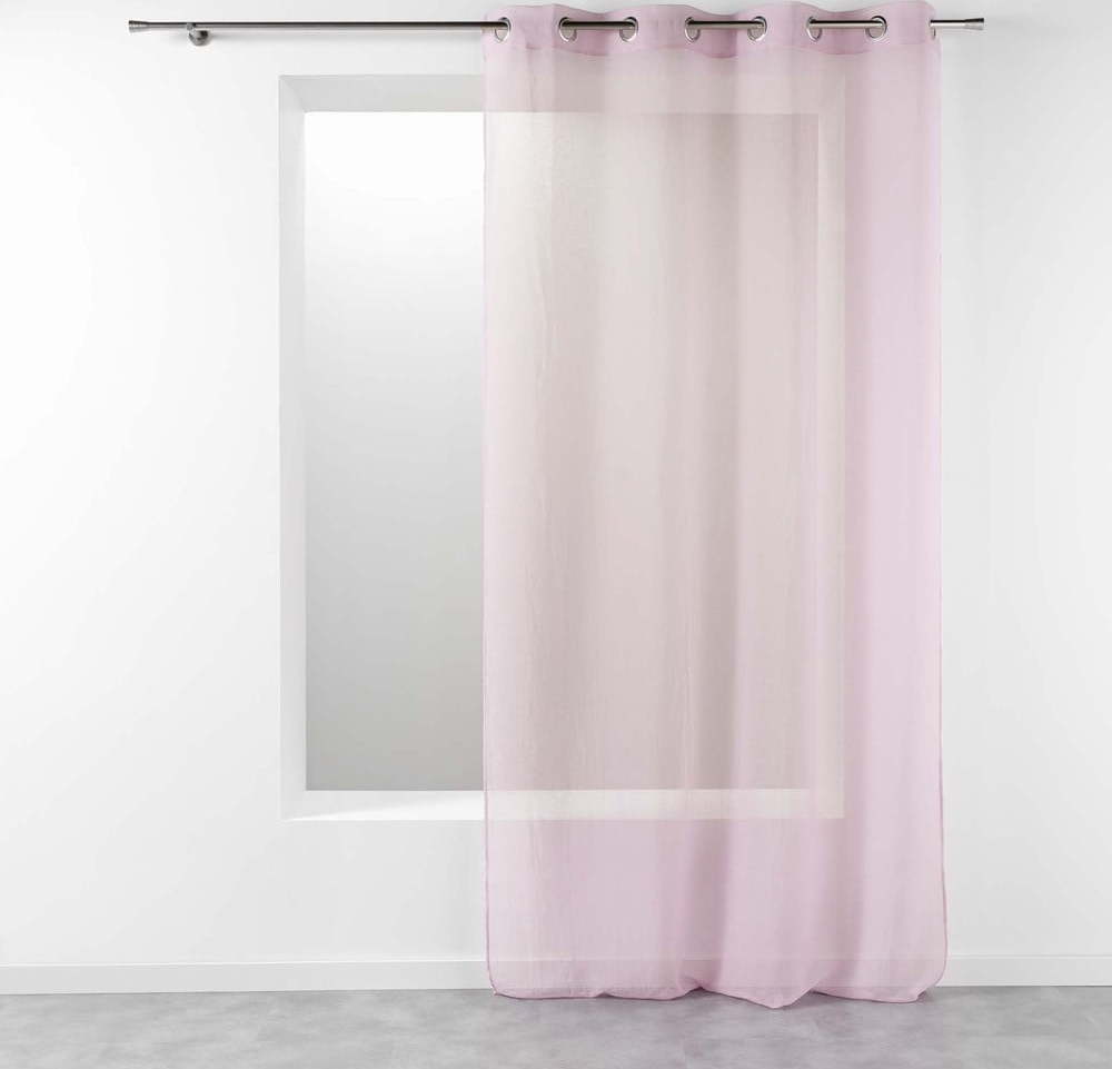 Růžová záclona 140x280 cm Telma – douceur d'intérieur Douceur d intérieur