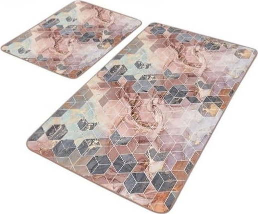 Sametové koupelnové předložky v sadě 2 ks 60x100 cm – Mila Home Mila Home