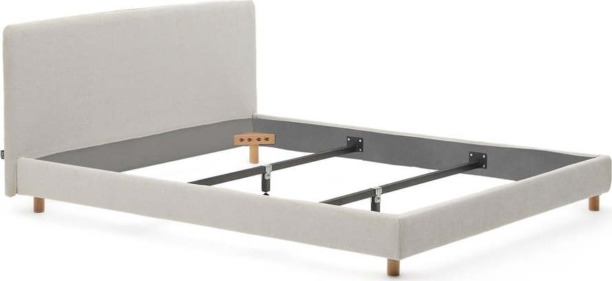 Šedá čalouněná dvoulůžková postel bez roštu 160x200 cm Valma – Kave Home Kave Home