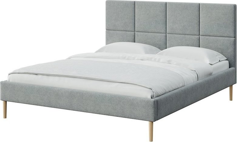 Šedá čalouněná dvoulůžková postel s roštem 180x200 cm Alano – MESONICA MESONICA