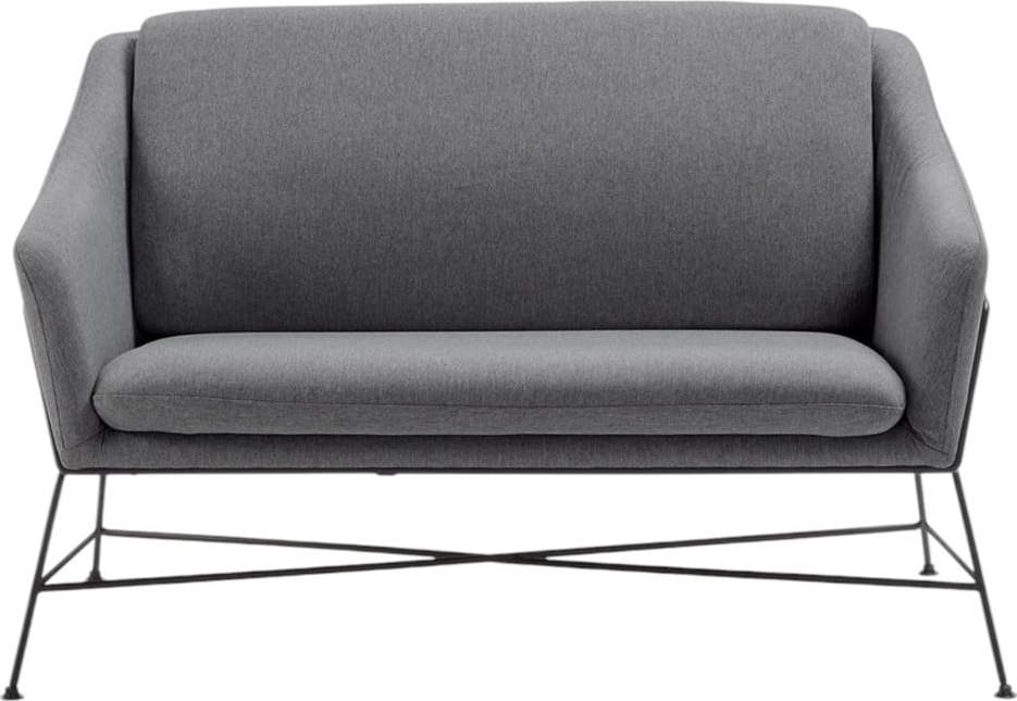 Šedá pohovka 128 cm Brida – Kave Home Kave Home