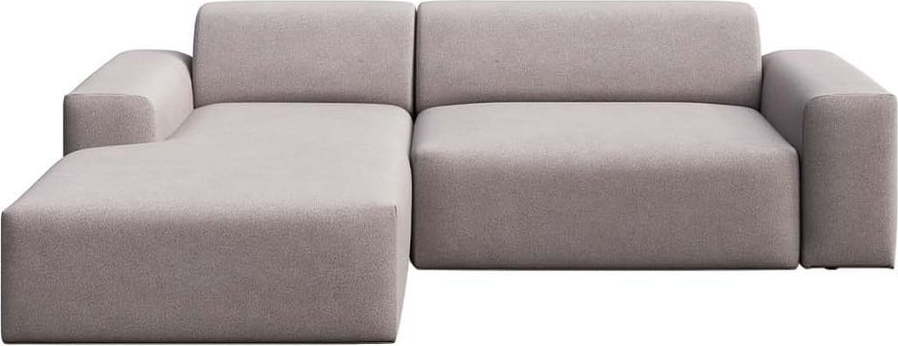 Šedá sametová rozkládací/s úložným prostorem rohová pohovka (levý roh/s lenoškou) Villet – Rodier Rodier