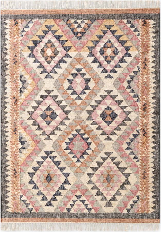 Šedý ručně tkaný jutový koberec 120x170 cm Roya Parsa – Elle Decoration Elle Decoration