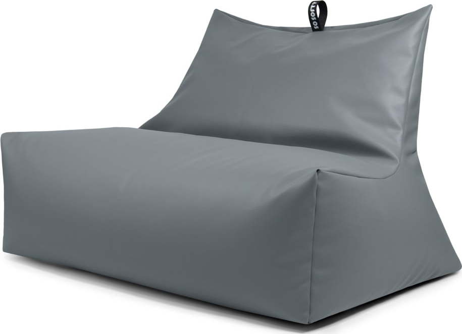 Šedý sedací vak z imitace kůže Icy Sofa – So Soft? So Soft?