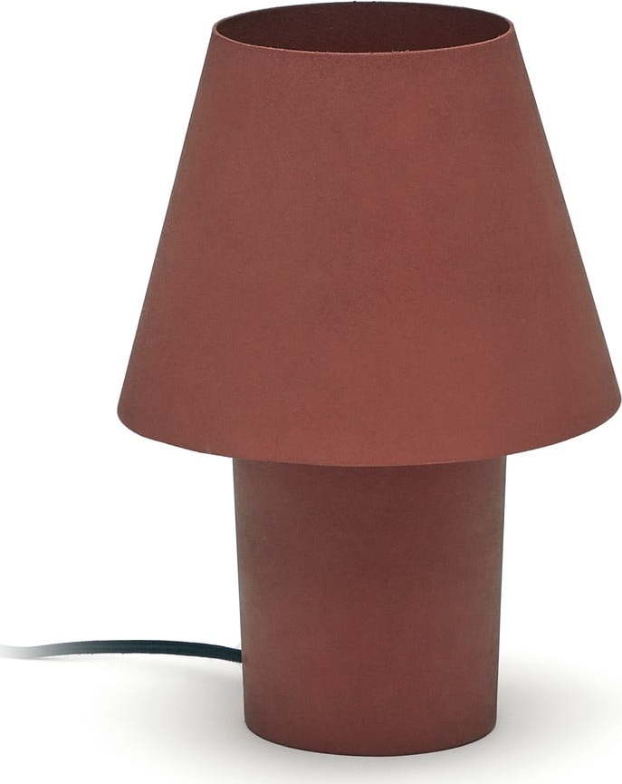 Stolní lampa v terakotové barvě s kovovým stínidlem (výška 30 cm) Canapost – Kave Home Kave Home