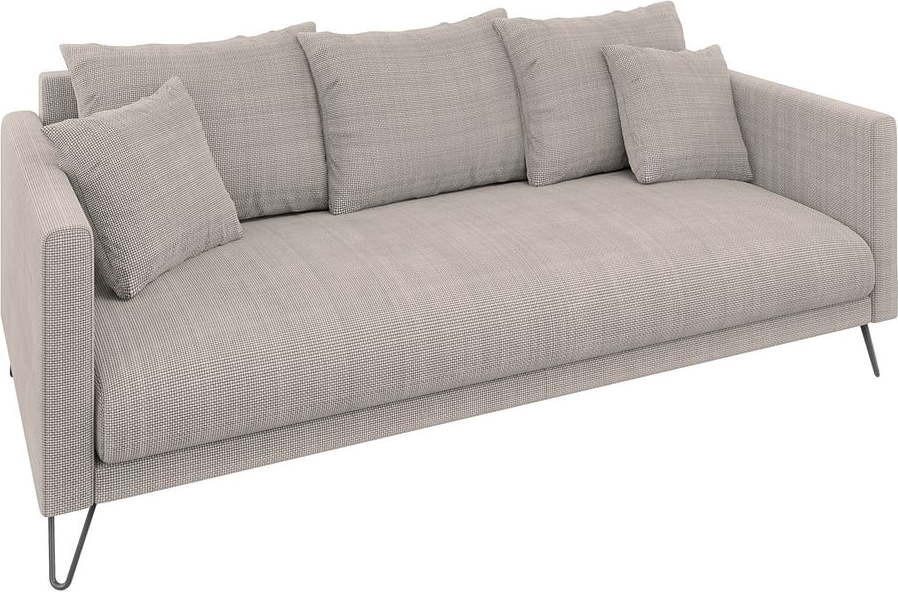 Světle hnědá žinylková pohovka 200 cm Freya – Ropez Ropez