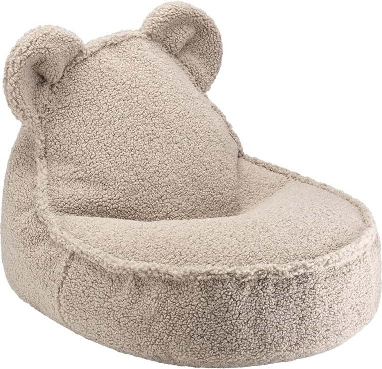 Světle hnědý dětský sedací vak z textilie bouclé Bear – Wigiwama Wigiwama