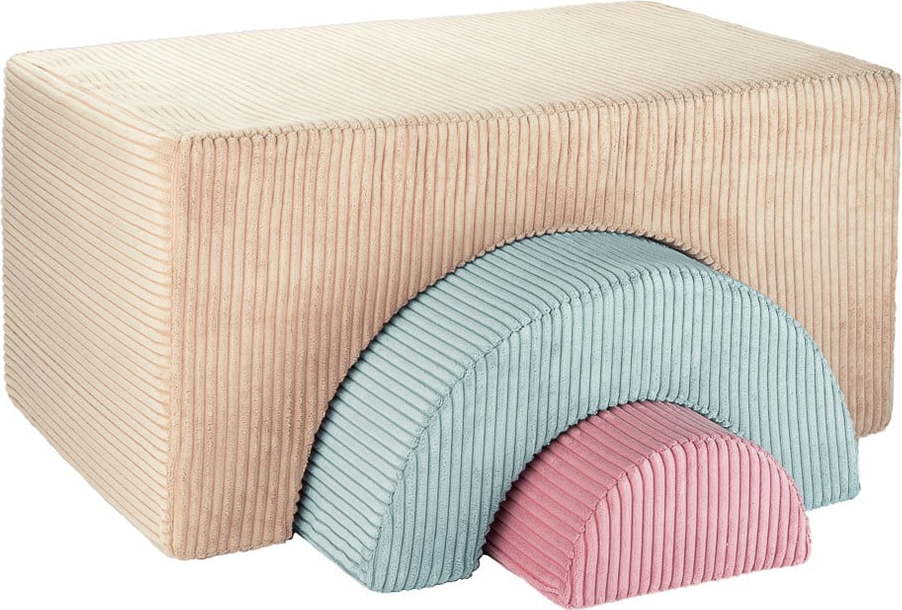 Světle hnědý manšestrový dětský puf Rainbow – Wigiwama Wigiwama