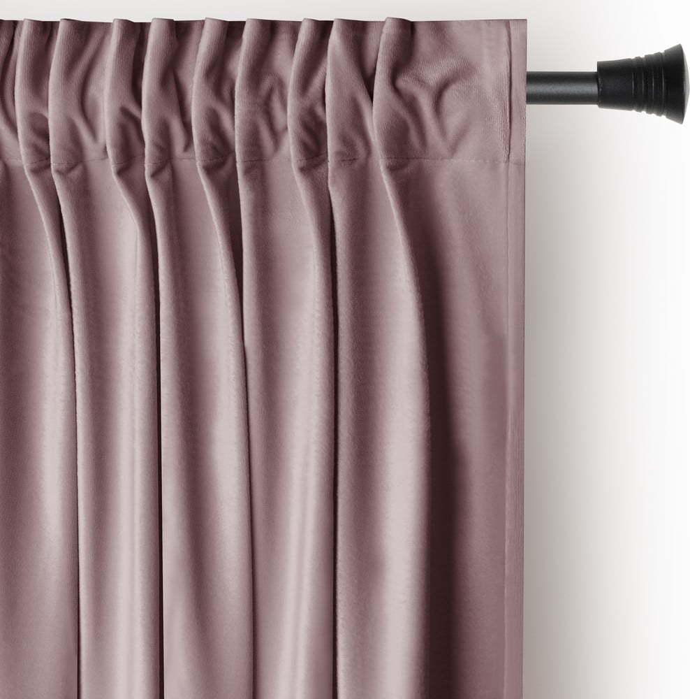 Světle hnědý sametový dimout závěs 140x270 cm Pleat – Restilo Restilo