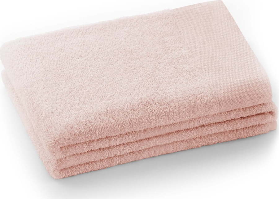 Světle růžová froté bavlněná osuška 70x140 cm Amari – Restilo Restilo