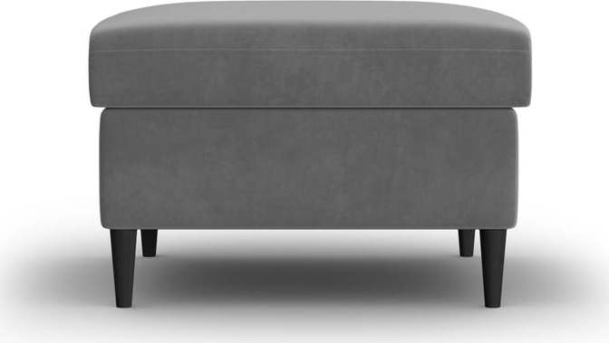 Světle šedá sametová podnožka Kyoto – Cosmopolitan Design Cosmopolitan design